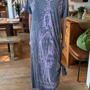 Magnolia Pearl Blue Gray Slit Maxi Dress